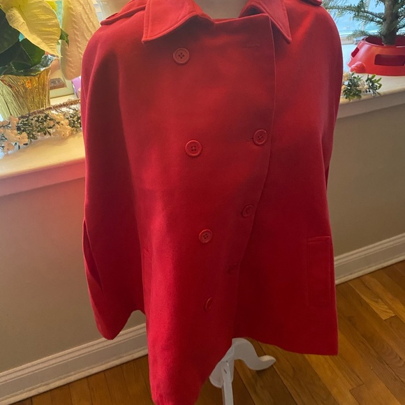 Red wool poncho coat ❤️😍🥰❤️😍🥰❤️😍🥰 - Picture 12 of 13